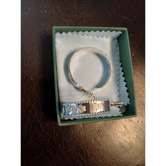 Elegant Silver Hoop Earrings - Picture 8 of 11